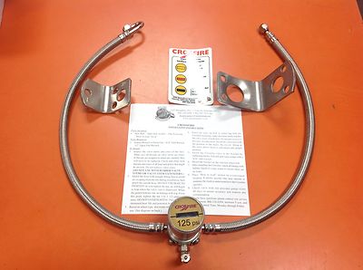 CROSSFIRE TIRE EQUALIZER SYSTEM 125 PSI STAINLESS STEEL HOSES Peterbilt Volvo