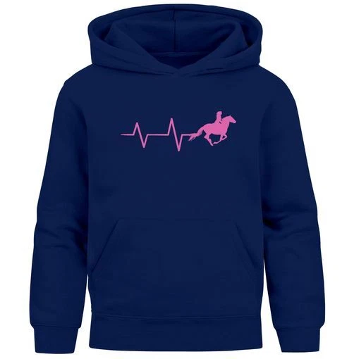 MOONWORKS Kinder Hoodie Mädchen Pferdemotiv Herzschlag Pferd Mädchengeschenke mit