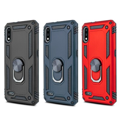 For LG K22 K22+ Plus K32 Case Kickstand Hard Magnet Ready Cover Temper  Glass