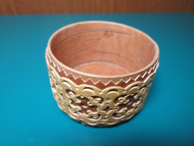 2'' Russian Hand Made BIRCH BARK OPEN DISH box carved hand made salt holder
