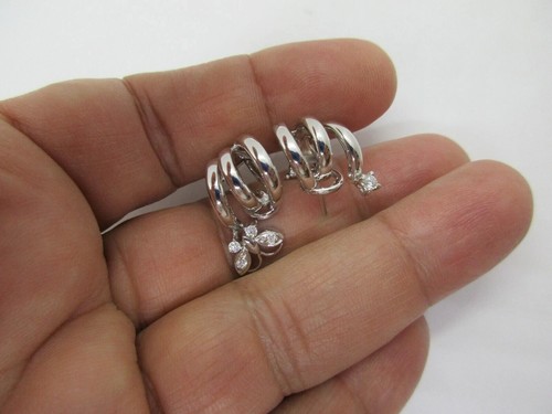 TALENTO ITALIANO 18K Gold Diamond Earrings Diamonds=.12 F-VS2 8.30 Grams