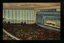 Indiana IN postcard Lafayette, Purdue University Hall of Music chrome Curt Teich