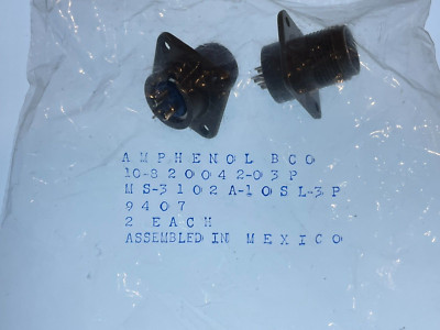Amphenol MS3102A-10SL-3P Connector U6116821103P/973102A10SL3P
