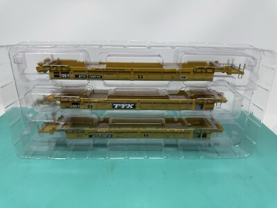 Atlas HO 53  Well Car Set Of 3 - Missing Trucks And Couplers - TTX