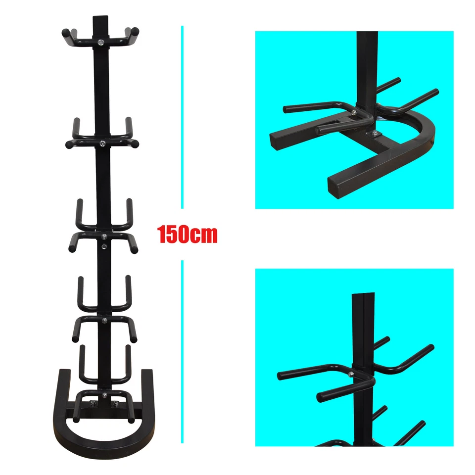 2kg - 8kg Rubber Medicine Ball Set / Gym Fitness Exercise Ball With Storage Rack - image 2 of 4