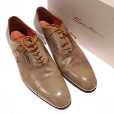 Santoni NWD Valero Oxford Dress Shoes Size 12 US in Light Brown Leather