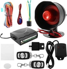 Car Alarm System with Remote Start Push to Engine Start Stop Button 12V Universa