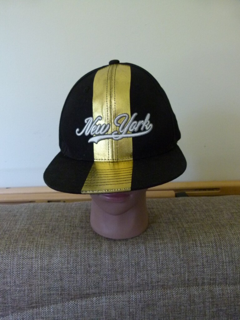 KBETHOS Baseball Cap - NEW YORK - SnapBack Black / Gold 100%