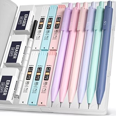 Nicpro 6PCS Pastel Mechanical Pencil Set, Cute Mechanical Pencils  mm UK