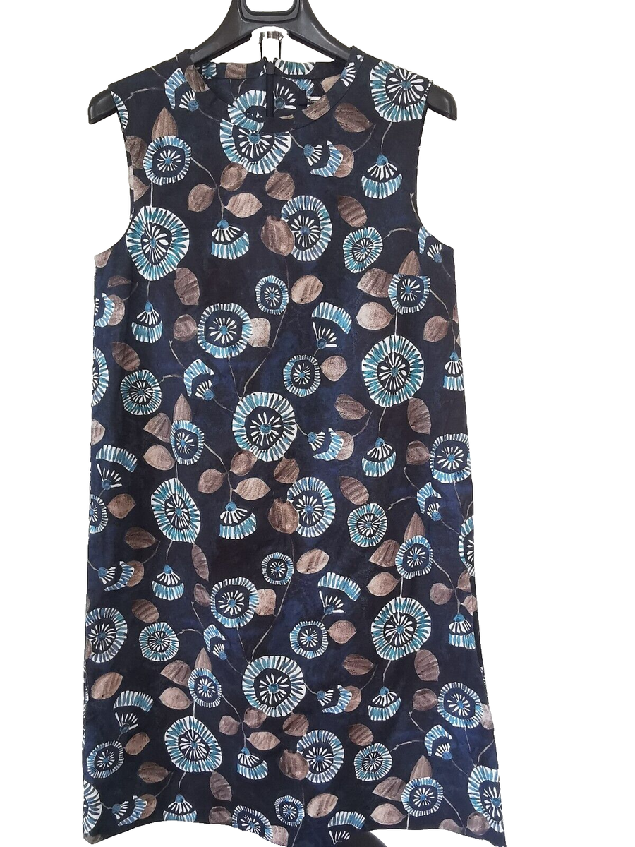 RRP €420 🌟'S MAX MARA Printed COTTON Dress 2Usa_4Uk_ 32De_ 36It_