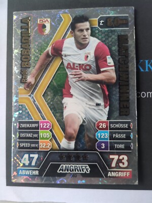 Match Attax Extra 14/15 - 583 - Raúl BOBADILLA- Matchwinner - FC Augsburg