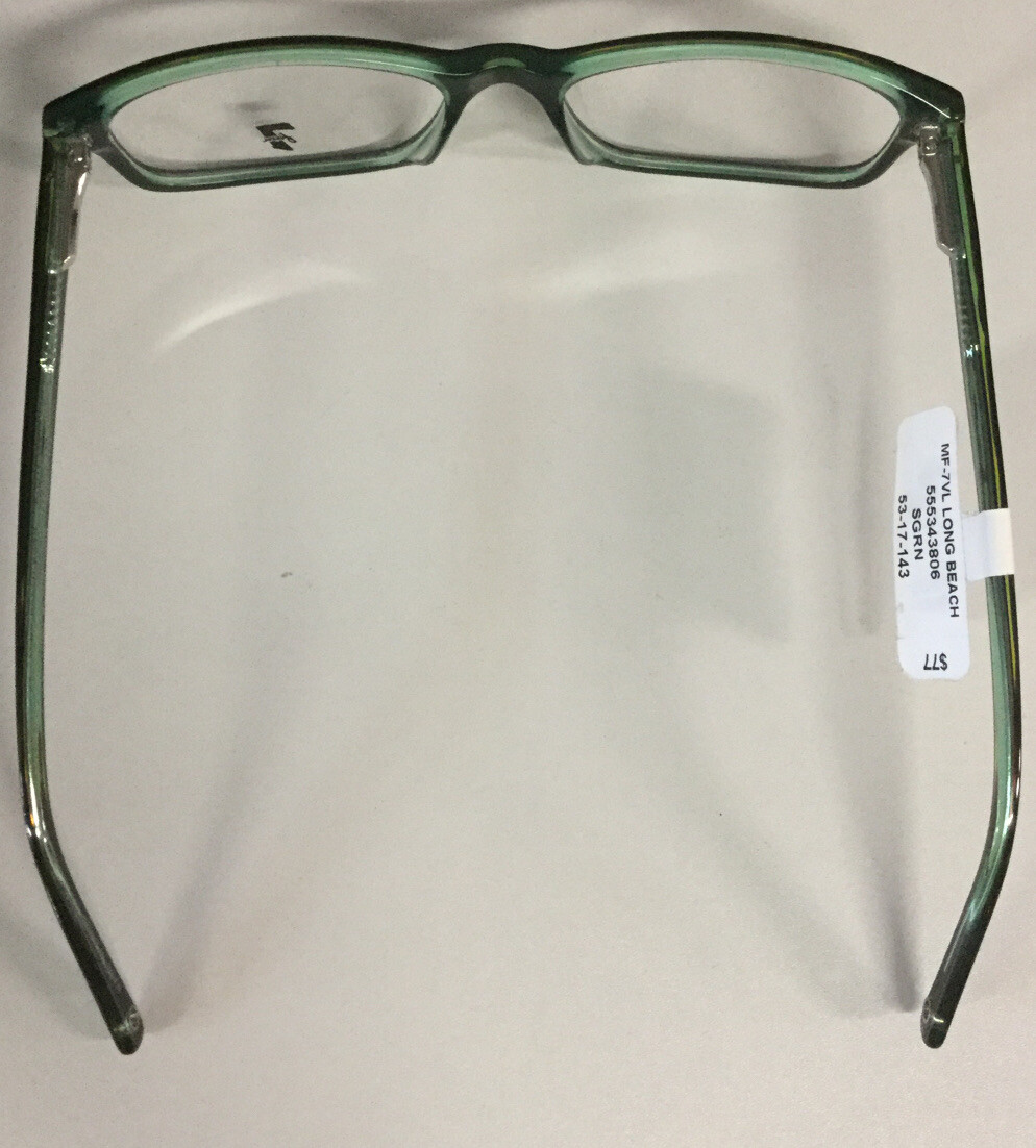 7 For All Mankind Eyeglass Frames Long Beach Black Green 5317143 B4