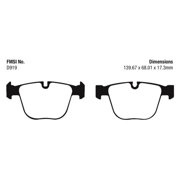 Pastillas de freno traseras EBC DP31451C Redstuff cerámica bajo polvo para BMW X5 2007-2018 Foto 4 de 4