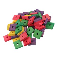 50pcs Parrot Wooden Block Toys Bird Wooden Chewing Toy Pet Bird Bite Toys