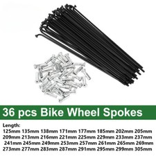 36pcs Bike SpokesWheel 125mm135mm138mm171mm177mm185mm202mm205mm209mm CarbonSteel