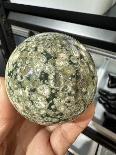 60mm Natural Rain forest stone Quartz Sphere Crystal Energy Ball Reiki Healing - Picture 2 of 19