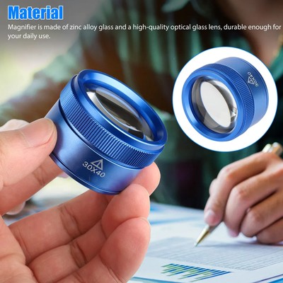 40X30 Magnifying Loupe Jewelry Eye Glass Magnifier Jewelers Loop Pocket US qE