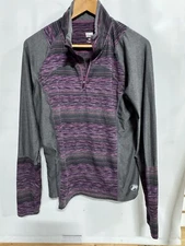 Riding Sport Women Long-Sleeve Equestrian Show Shirt, Gray Purple, XL Fast Ship
