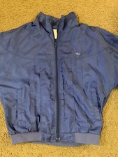 1980s Adidas women s jacket large shiny blue vintage Nice