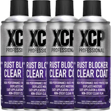 XCP Rust Blocker Clear Coat Aerosol Spray Performance Rust Protection 400ml x4