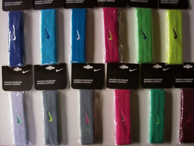 Nike Headband Swoosh Womens Mens Sports Tennis Basketball Sweatbands