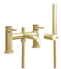 Brass Bathroom Deck Sink Faucet Basin Mixer Taps Single Lever Brushed Gold