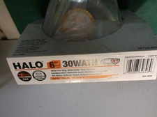 Halo 6" White Recessed Light Fixture Trim Kit w/ Air-Tite Baffle & Reflector