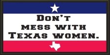 DON'T MESS WITH TEXAS WOMEN RWB Vinyl Decal Bumper Sticker