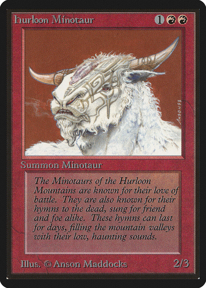 MTG Hurloon Minotaur  - Beta #159