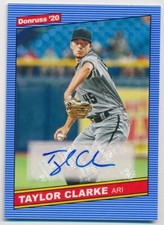 TAYLOR CLARKE 2020 Panini Donruss RETRO 1986 SIGNATURE AUTO DIAMONDBACKS