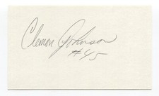 Clemon Johnson & Nate McMillan Signed 3x5 Index Card Autographed NBA Basketball