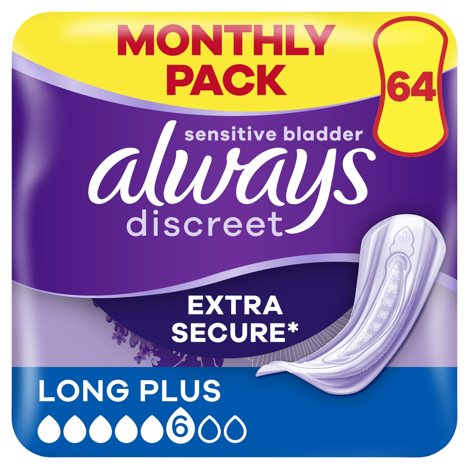 Incontinence Pads Women Long Plus Always Discreet Pads Absorbency 5 64 Sanita... - Image 3