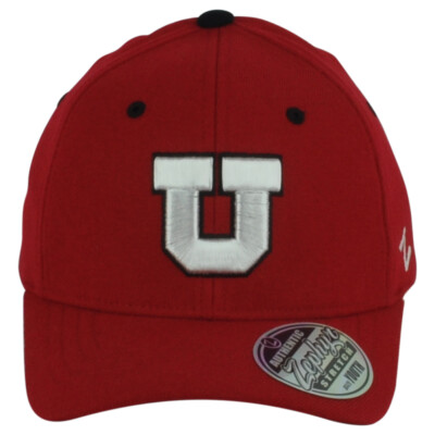 NCAA Zephyr Utah Utes Hockey Rot Enganliegend Logo Gebogen Bill Youth Kinder Hut