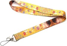 Gustav Klimt The Kiss Oil Canvas Painting Symbolism Symbolist Art 17.7" Lanyard