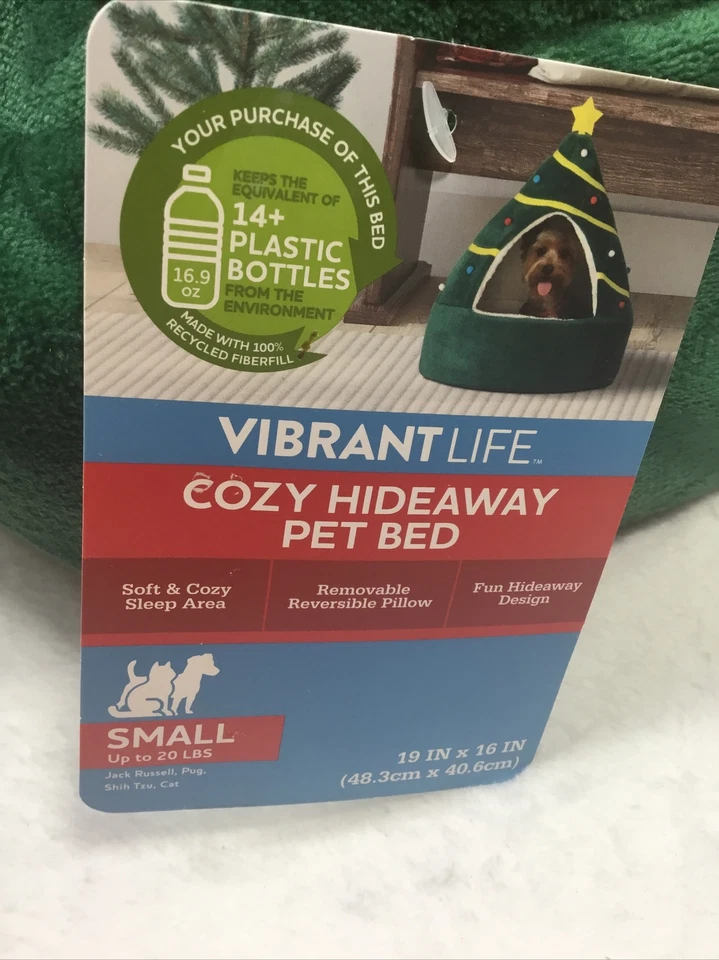 Vibrant Life Soft and Cozy Hideaway Chr Tree Pet Bed Size Small (Up To 20 lbs) - Image 3 of 4