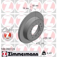 Zimmermann 2X Bremsscheibe Hinten Ø312 Mm InnenbelüFtet FüR Toyota Land Cruiser