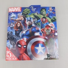 Marvel Avengers 15 Days of Socks Christmas Gift Set 4 Crew 11 Low Cut Adult C447