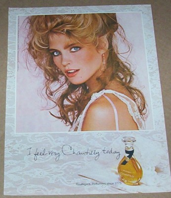 1983 print ad page Houbigant CHANTILLY perfume Sexy girl