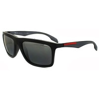 Prada Sport Sunglasses 02ps 1bo9r1 Shiny Black Silver Mirror Gradient Polarized Prada Sport Sunglasses 02ps 1bo9r1 Shiny Black Silver Mirror Gradient Polarized