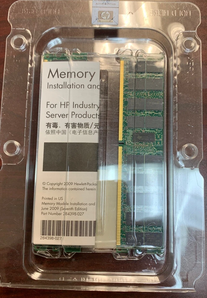 HP 8GB 2X4GB PC2 -6400P SRAM 504351-B21 504465-061 SERVER MEMORY SEALED NEW - Image 3 of 4