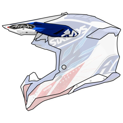 Frontino Helm Airoh Aviator 3 Six Days France 2022