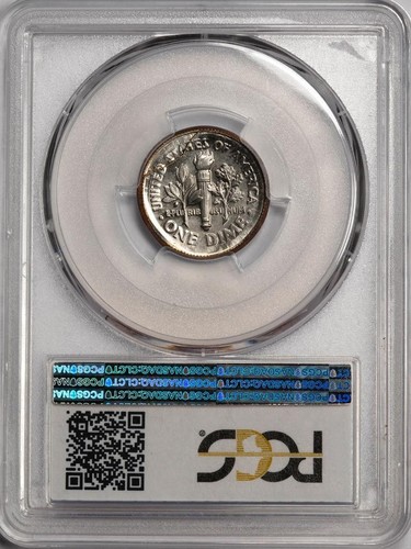1999 PCGS MS64 Retained Detached Reeding Broadstruck Double Struck Dime Error - Picture 3 of 4