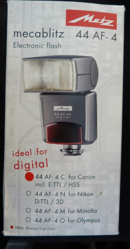 Metz Mecablitz 44 AF-4C Flashgun for Canon - Image 2 of 4
