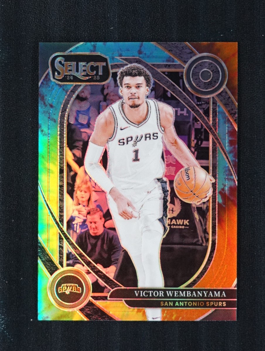 2024-25 Panini Select Victor Wembanyama #229 Courtside Tie-Dye Prizm Spurs /25