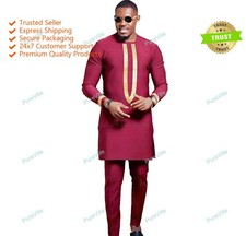 Mens Kurta Cotton Indian Ethnic Clothing Dress Men Long Kurta With Pajama