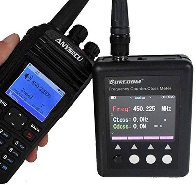 Surecom SF401 Plus 27Mhz-3000Mhz Radio Portable Frequency Counter Meter Black 