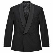 Vito Rufolo Men  s 40R Black Wool Tuxedo Jacket Old Money Classic Luxury Formal