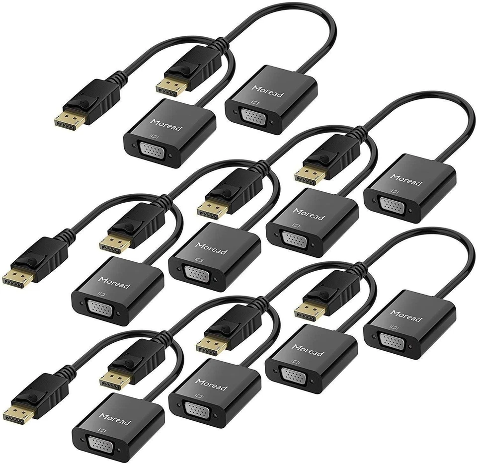 DisplayPort to VGA Converter - 10 Pack Gold-Plated Adapters - Image 3 of 4