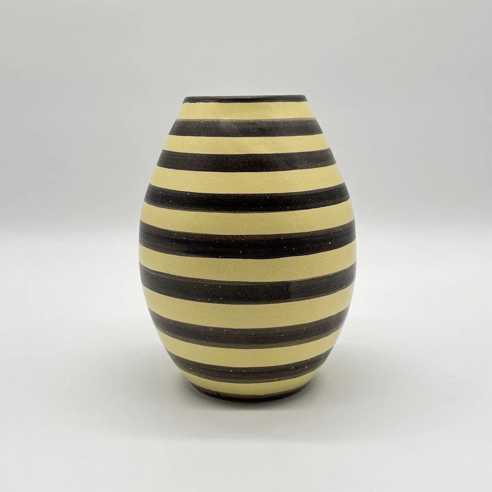 Vintage Hedwig Bollhagen Keramik Vase • schwarz gelb signiert Bauhaus 1950er - Bild 4 von 4