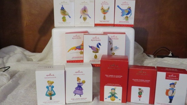 Hallmark 12 Days of Christmas Complete Set 2011-2022 with Boxes